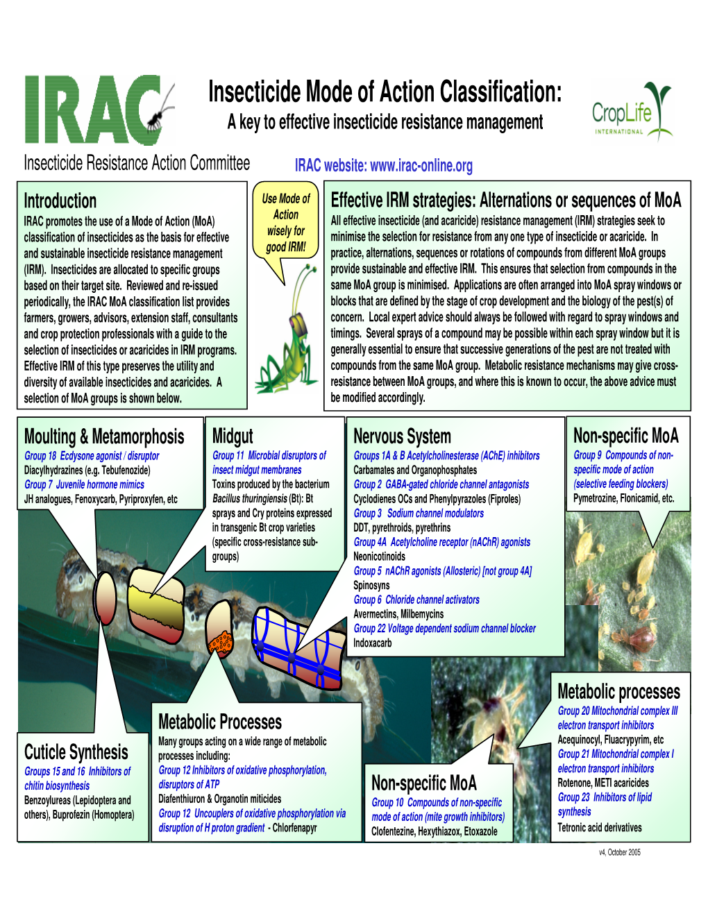 Insecticide Mode of Action Classification: a Key to Effective Insecticide Resistance Management