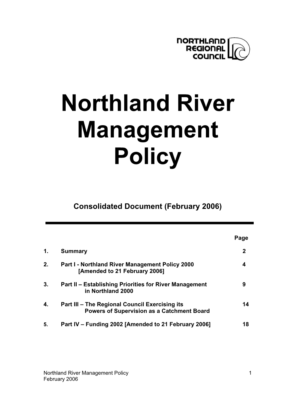 Northland River Management Policy