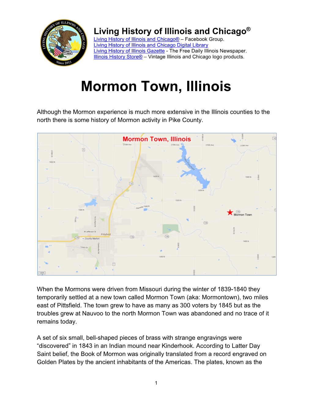 Mormon Town, Illinois