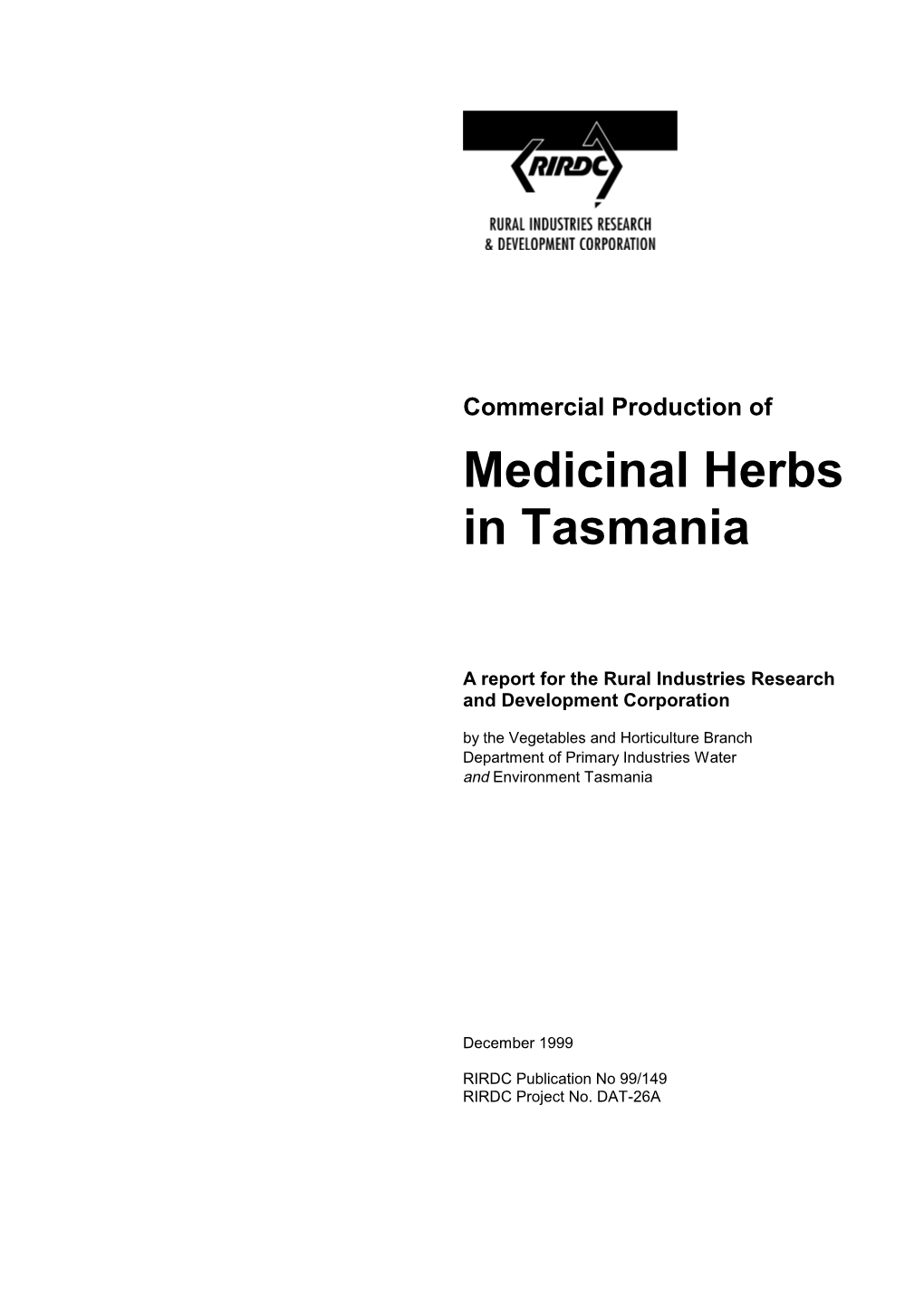 Medicinal Herbs in Tasmania