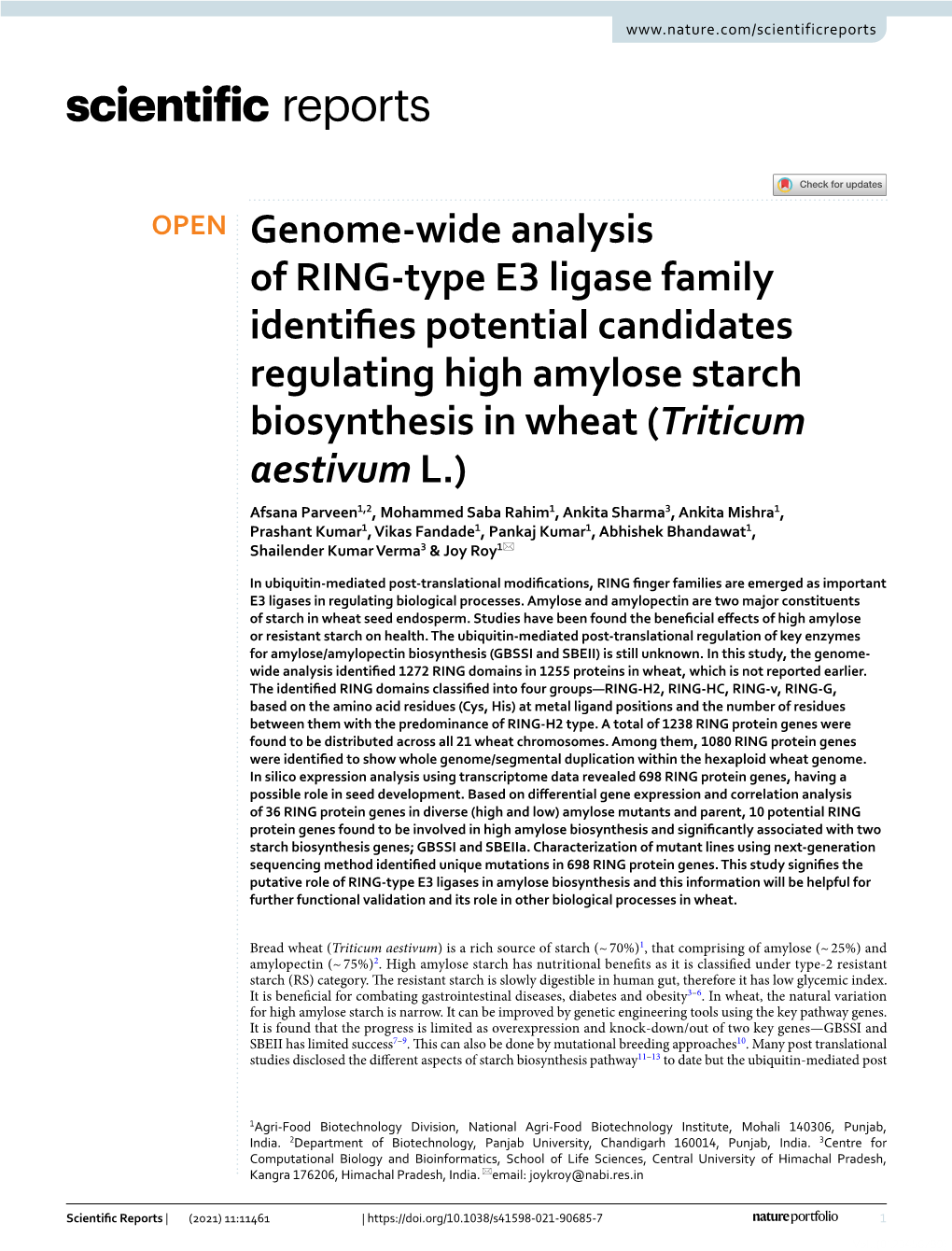 Genome-Wide Analysis of RING-Type E3 Ligase Family Identifies