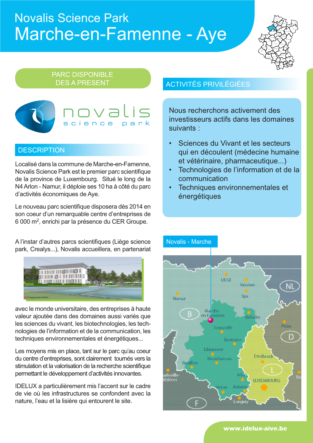 Novalis Science Park Hotton Rendeux Marche-En-Famenne Gouvy