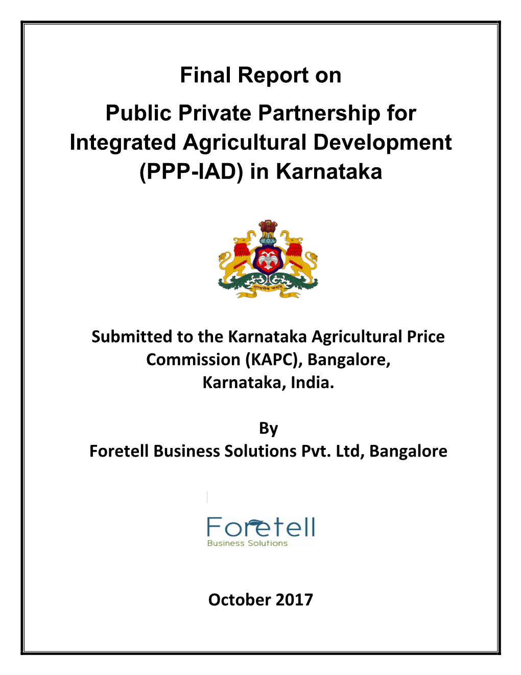 (PPP-IAD) in Karnataka