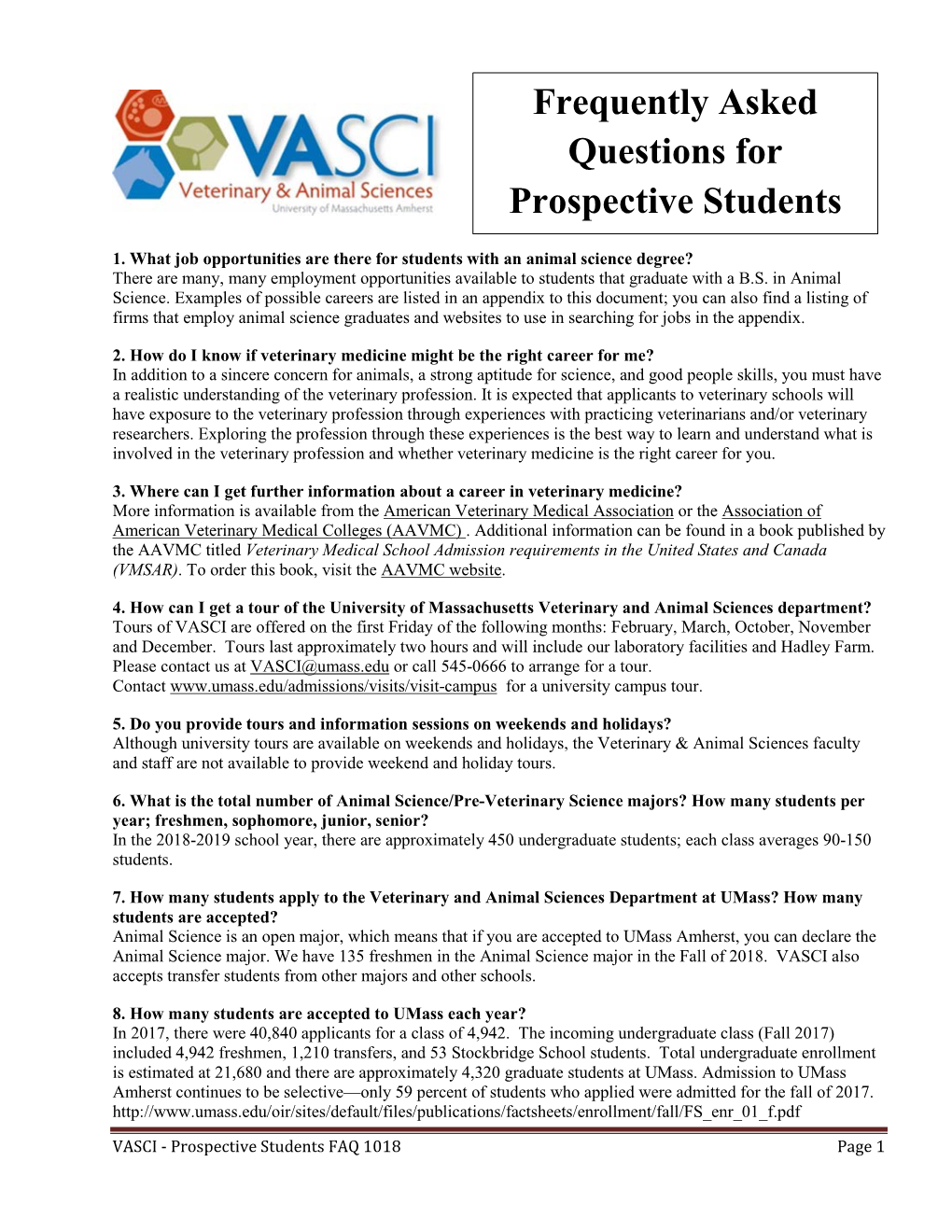 Frequently Asked Questions for Prospective Students