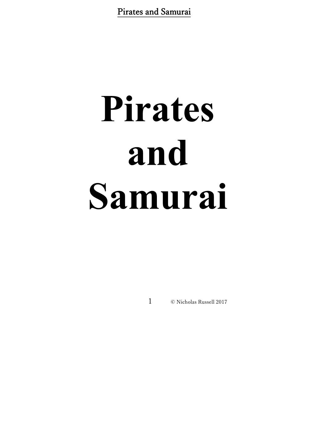 Pirates and Samurai
