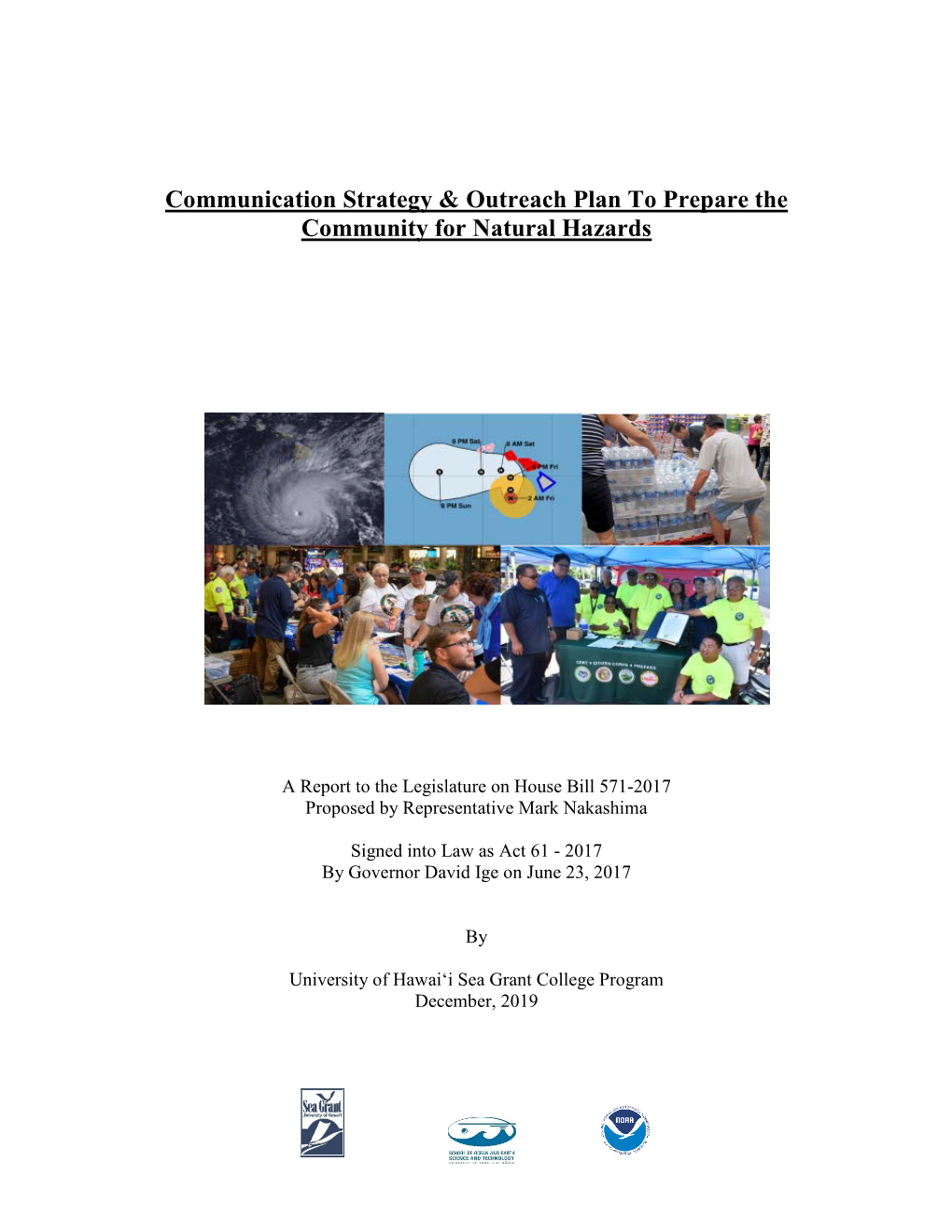 Communication Strategy & Outreach Plan to Prepare