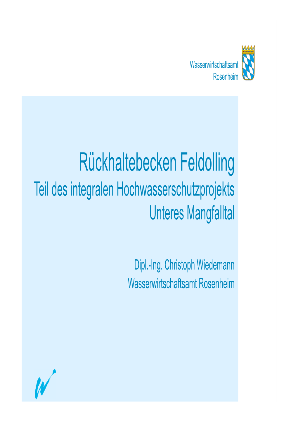 Rückhaltebecken Feldolling Teil Des Integralen Hochwasserschutzprojekts Unteres Mangfalltal