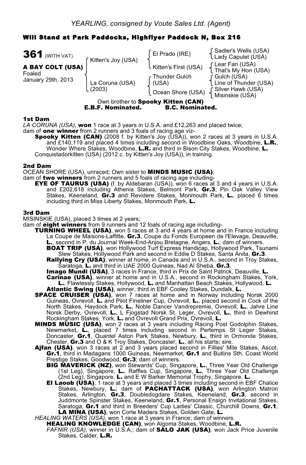 Tattersalls October Yearling Sale Book 1