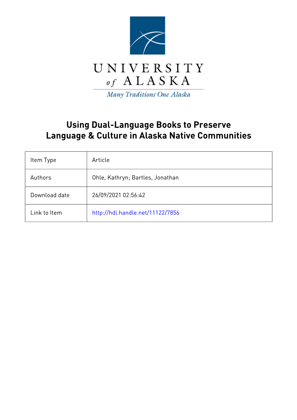 Using Dual-Language Books to Preserve Language & Culture In