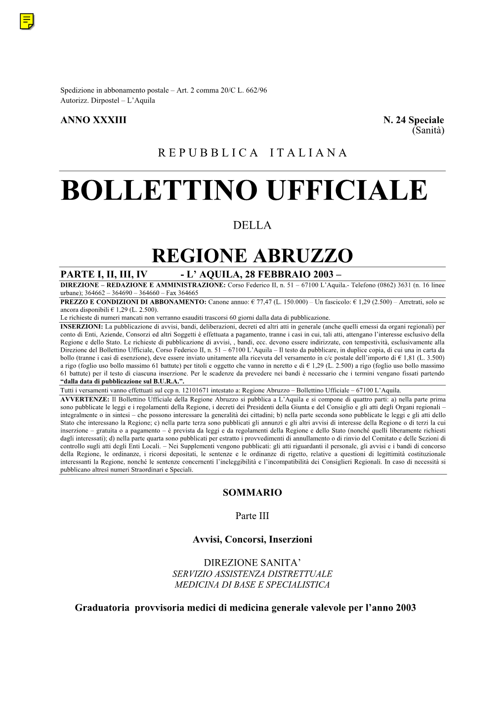 Bollettino Integrale In