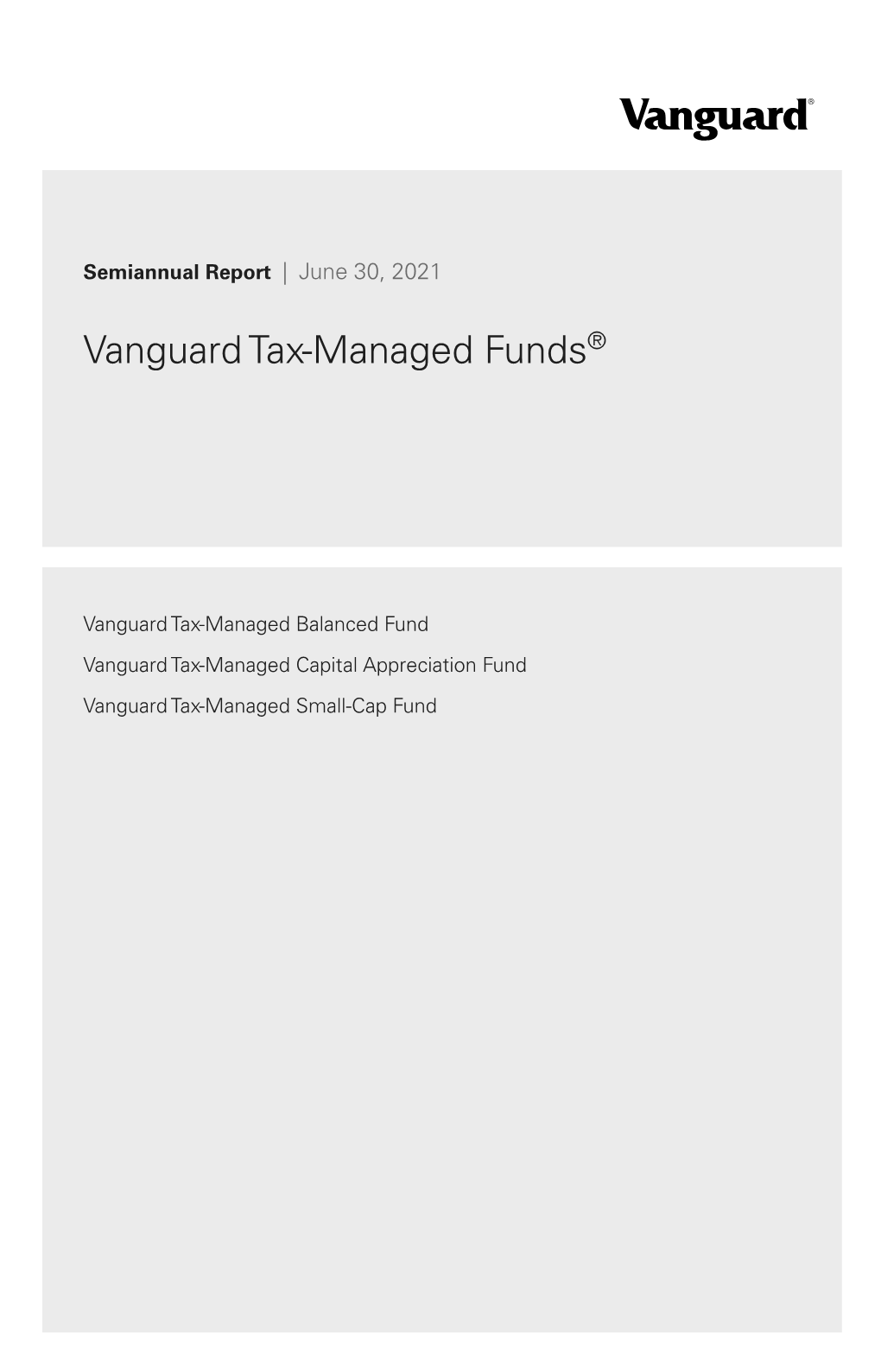 Vanguard Tax-Managed Funds Semiannual Report June 30, 2020