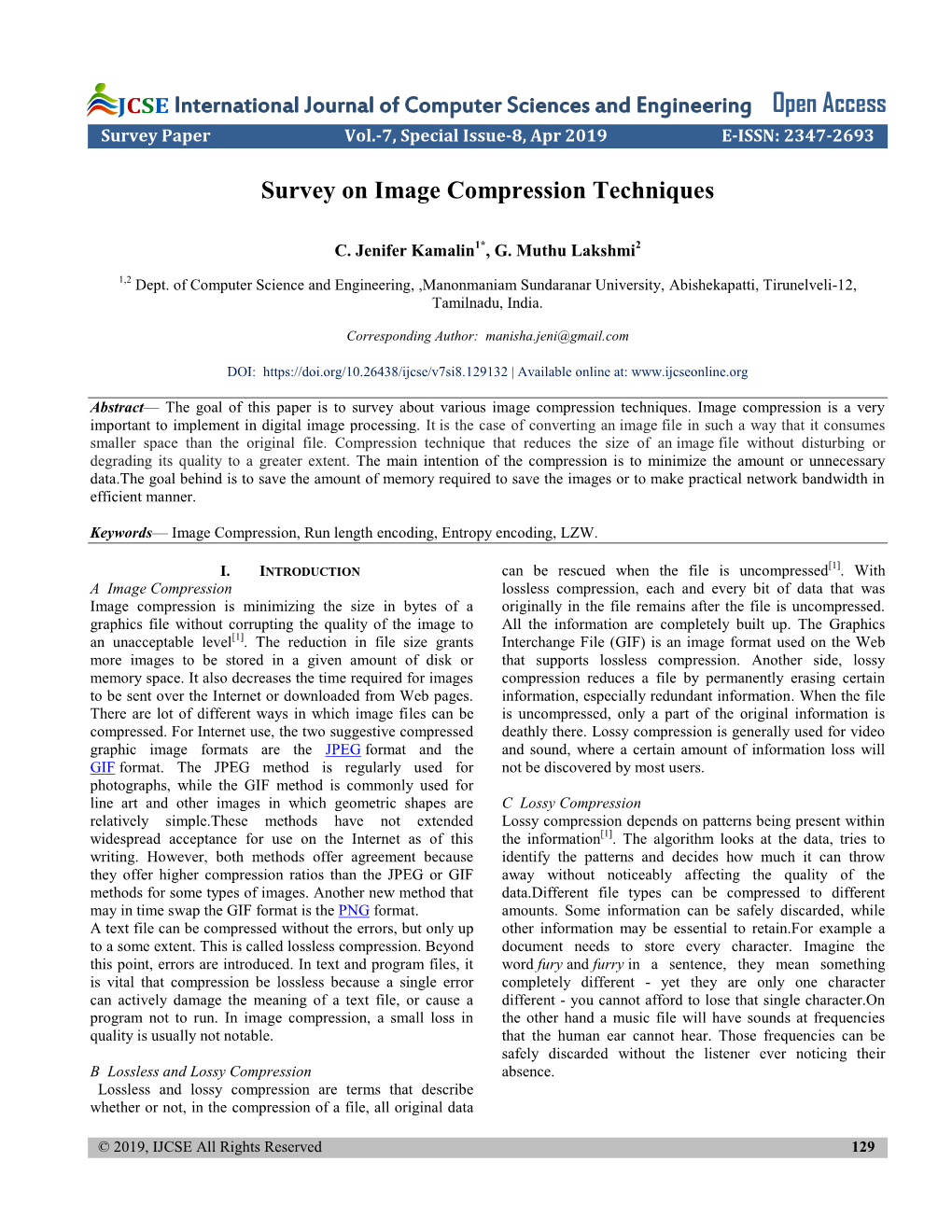 Survey on Image Compression Techniques