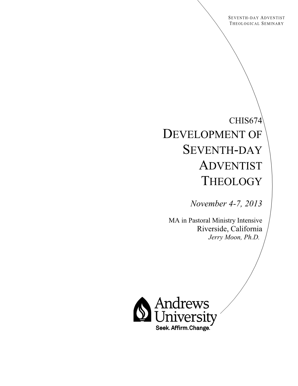 Development of Seventh-Day Adventist Theology