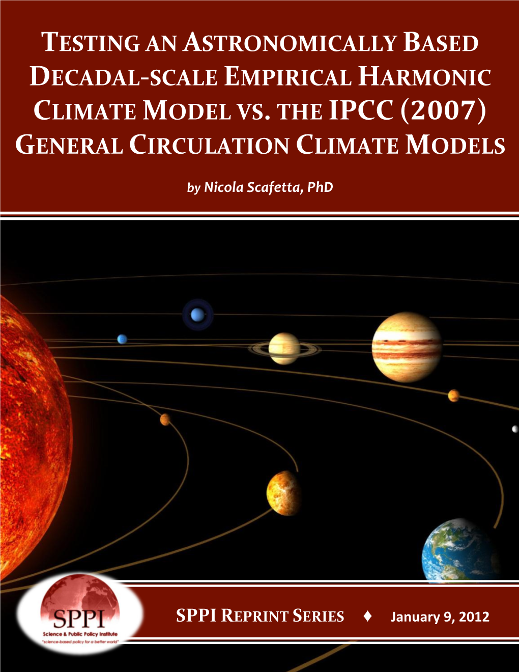 Climate Model Vs. the Ipcc (2007) General Circulation Climate Models