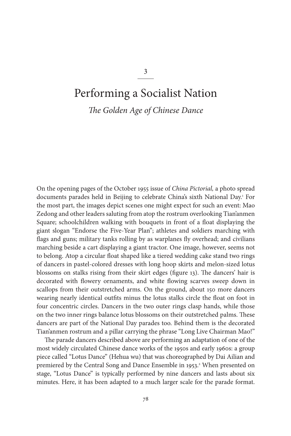 Performing a Socialist Nation the Golden Age of Chinese Dance