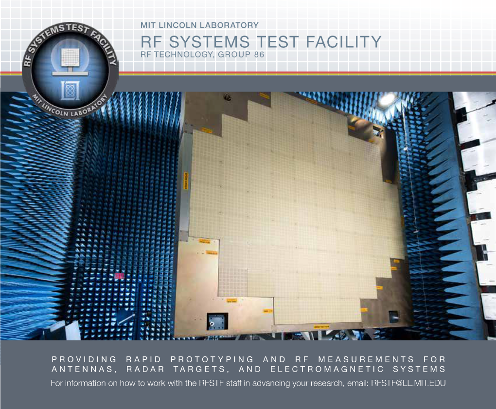 Rf Systems Test Facility Rf Technology, Group 86