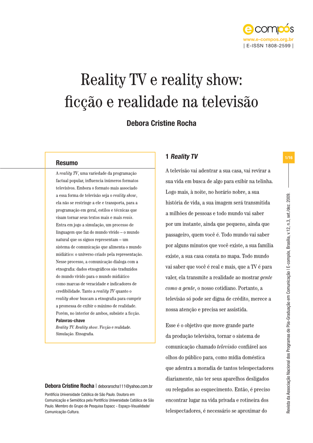 Reality TV E Reality Show