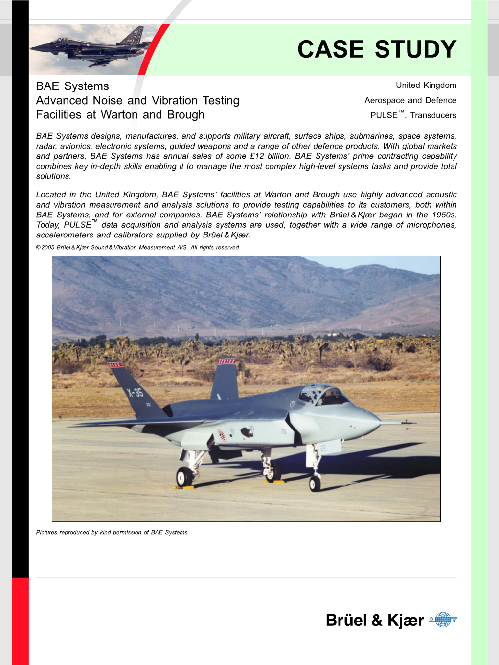 Case Study: BAE Systems, Advanced Noise and Vibration Testing,Facilities