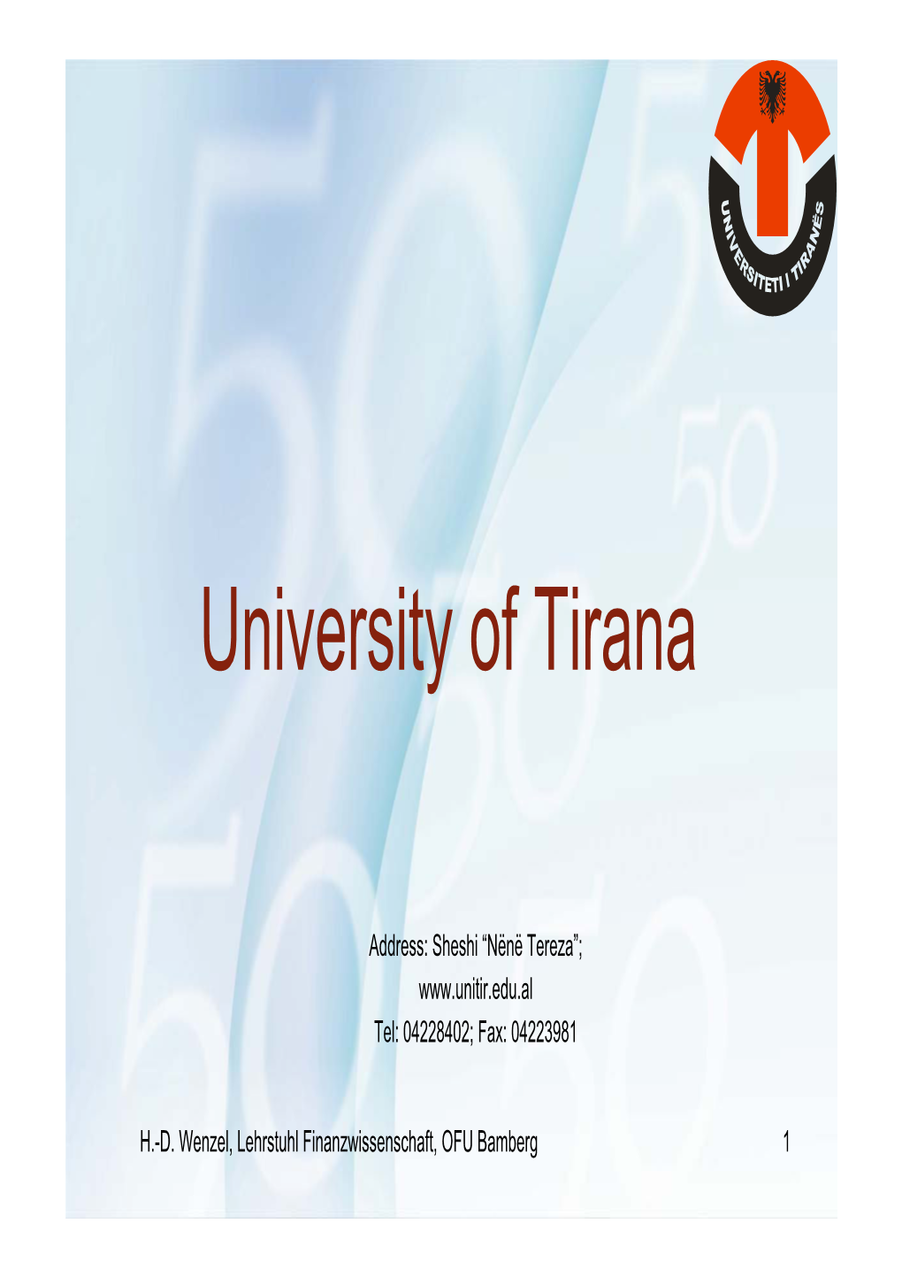 University of Tirana