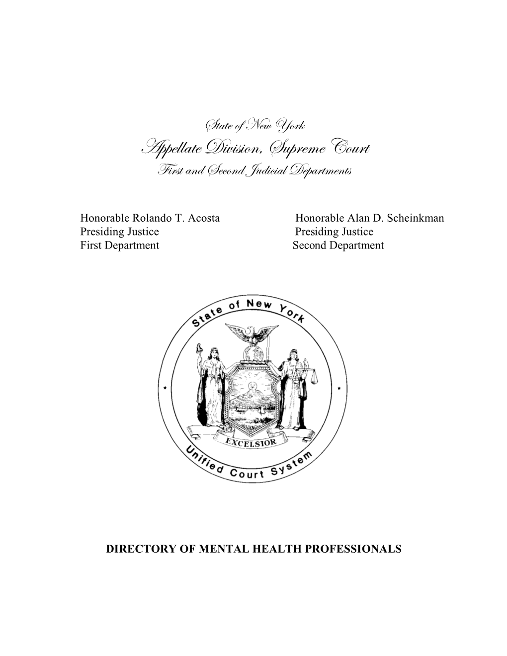 Appellate Division, Supreme Court First and Second Judicial Departments