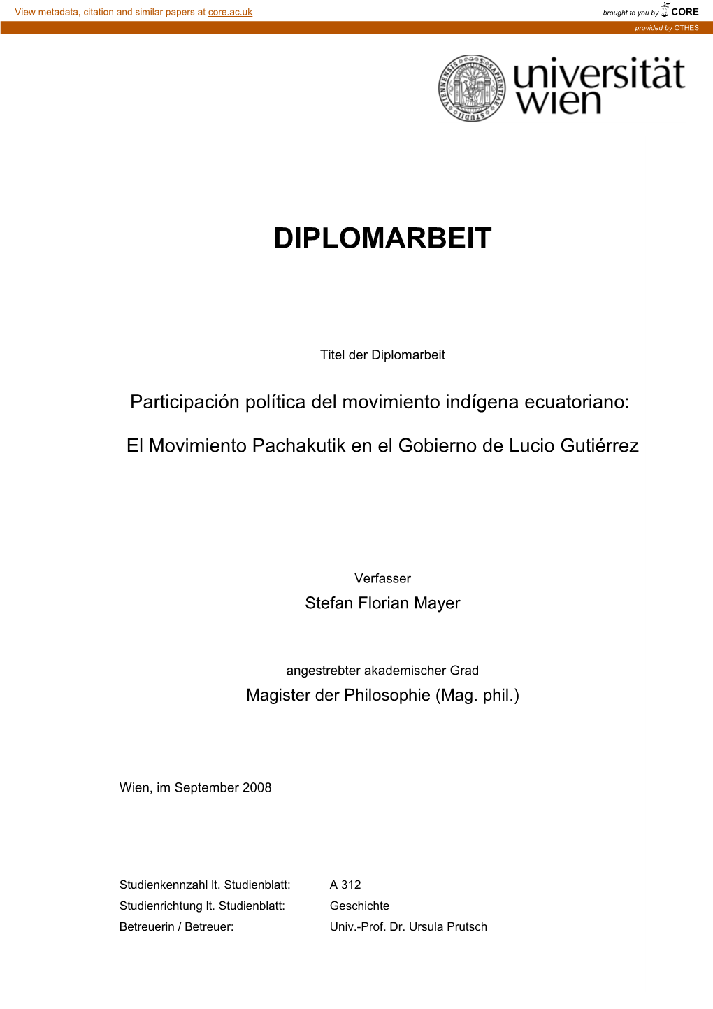 Diplomarbeit