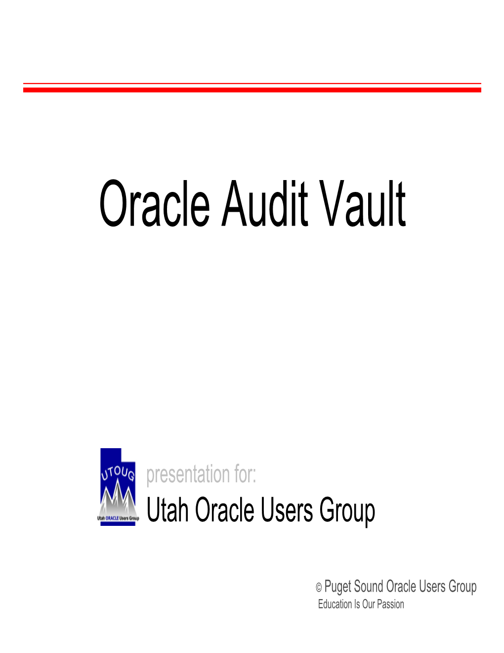 Oracle Audit Vault