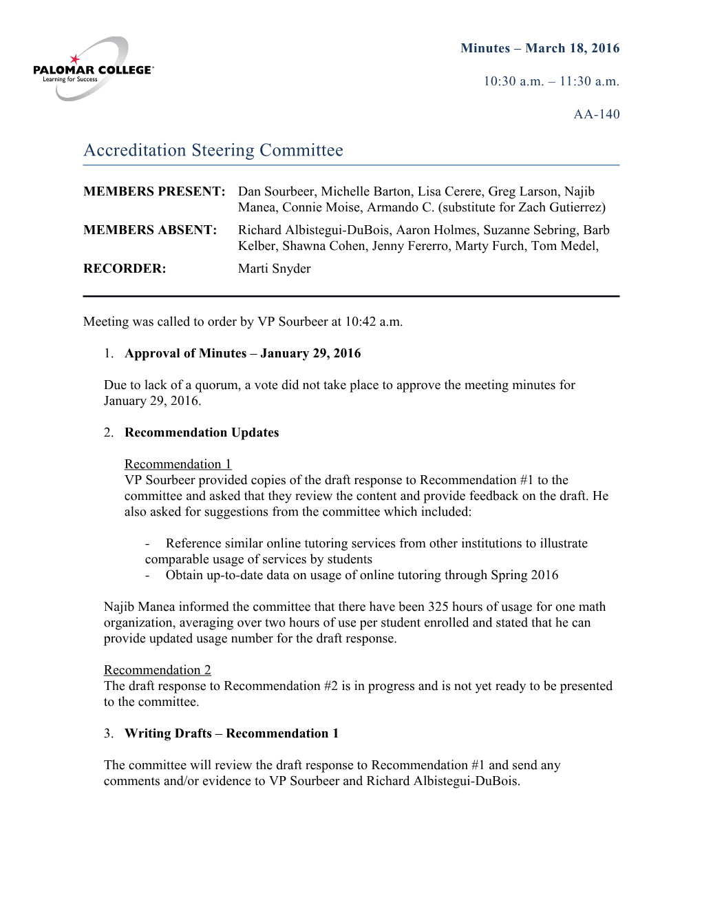 Accreditation Steering Committee s1