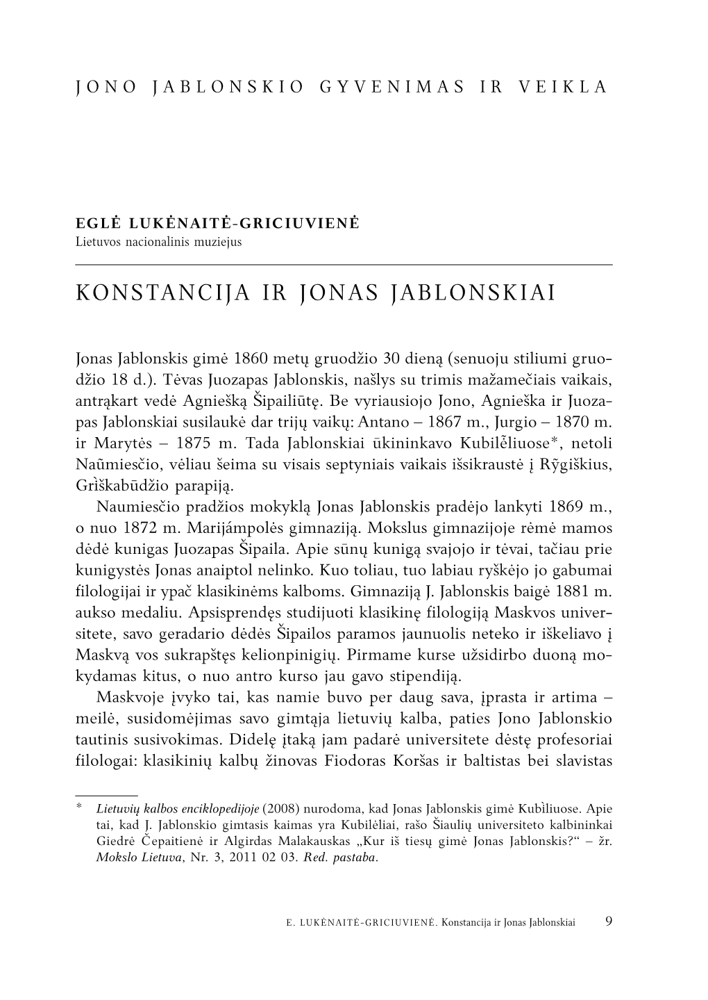 Konstancija Ir Jonas Jablonskiai