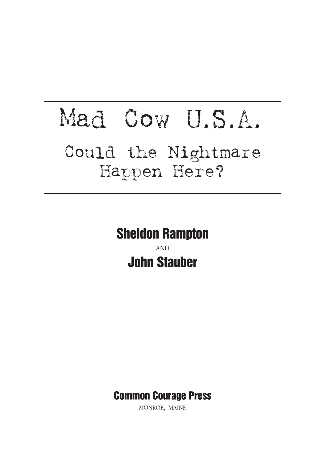 Mad Cow U.S.A