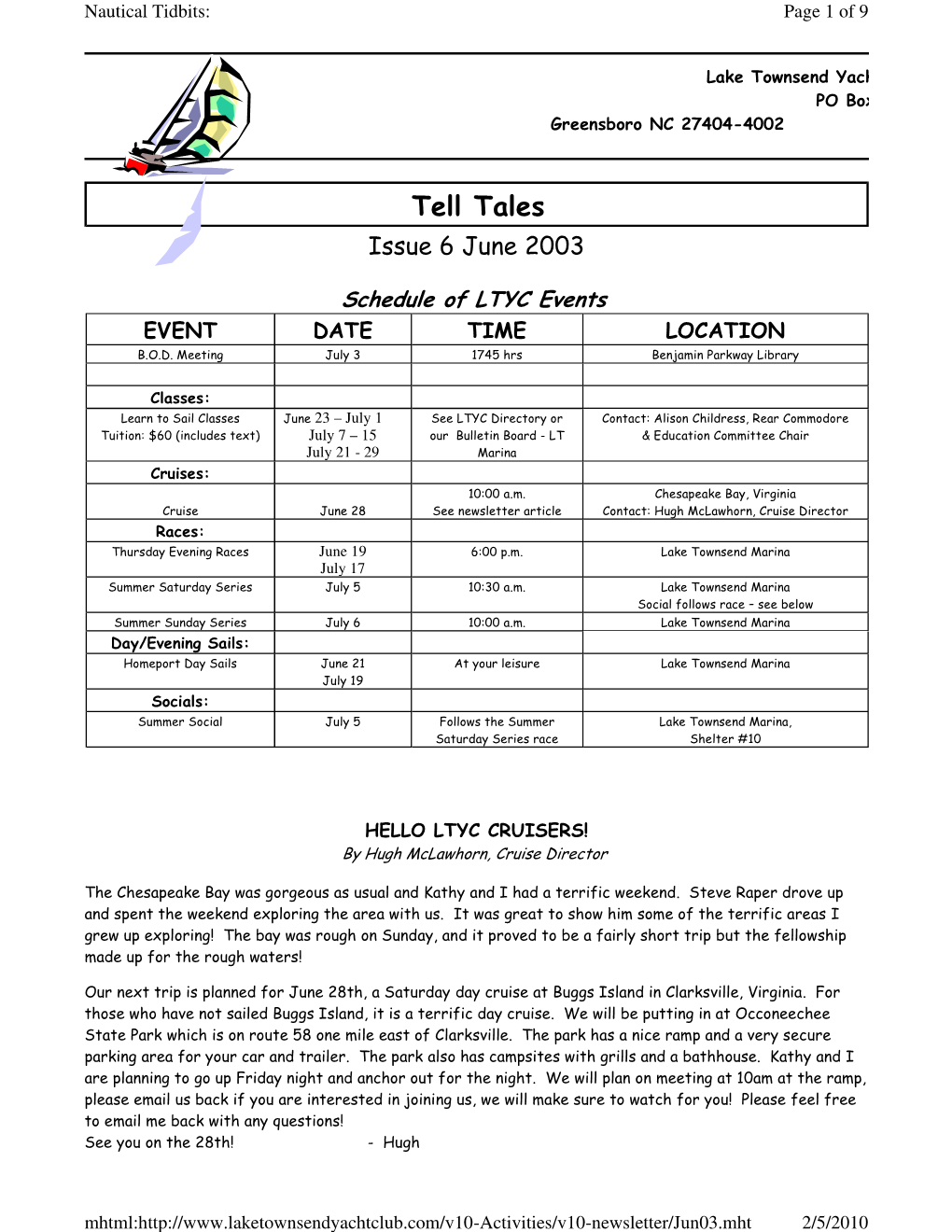 Tell Tales Issue 6 June 2003