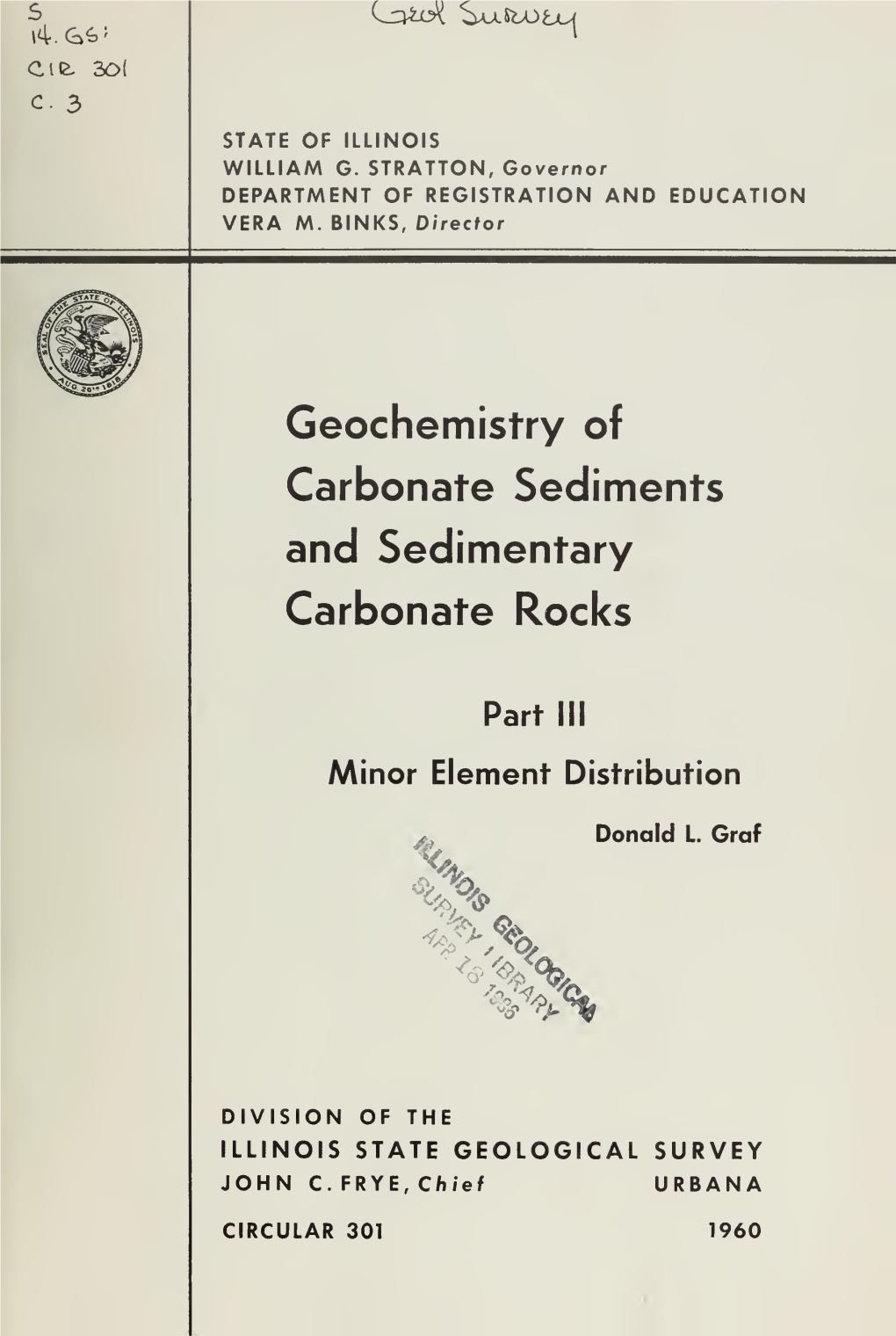 Geochemistry of Carbonate Sediments and Sedimentary Carbonate Rocks