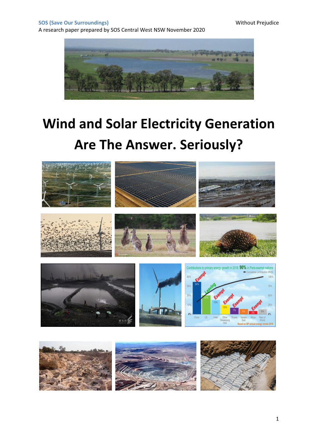 Wind and Solar Electricity Generation Are the Answer. Seriously?
