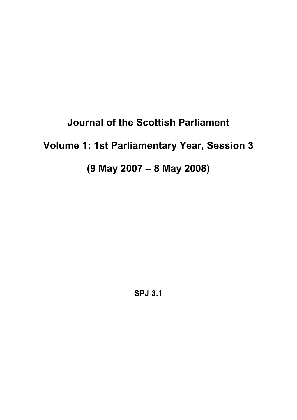 Journal of the Scottish Parliament