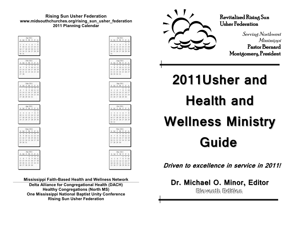 Rising Sun Usher Federation 2011 Usher Guide