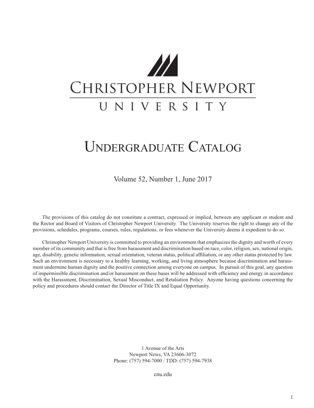 Undergraduate Catalog