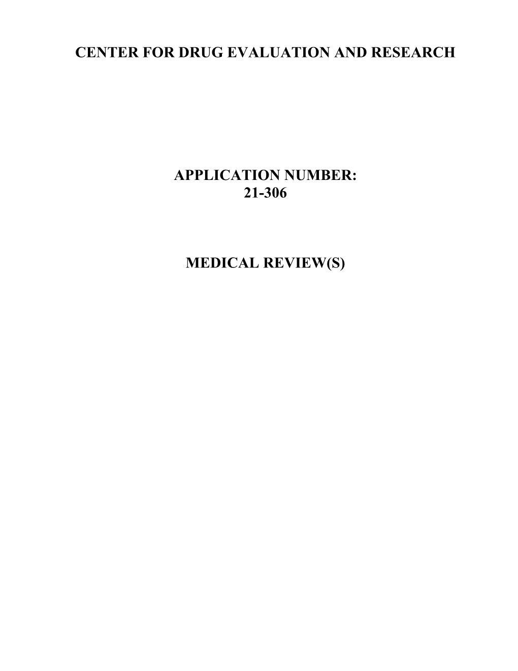 21-306 Medical Review(S)