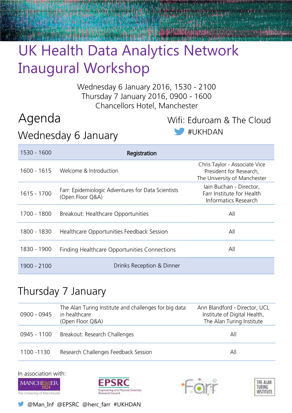 UK Health Data Analytics Network Inaugural Workshop