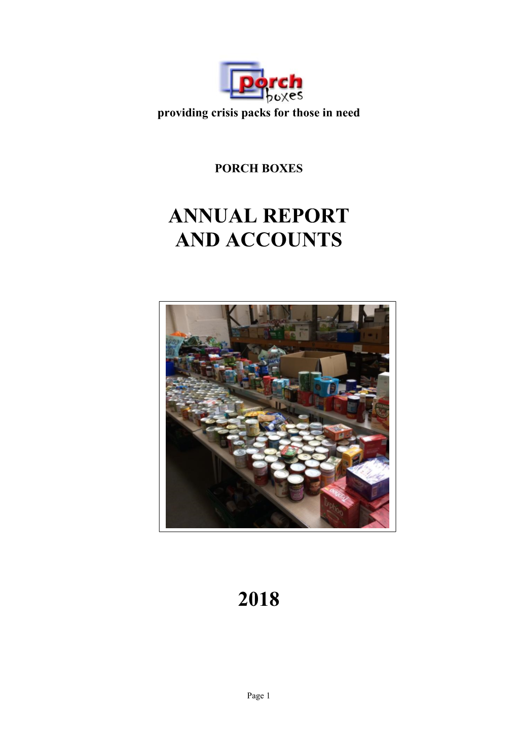 Porch Annual Report & Accounts 2018