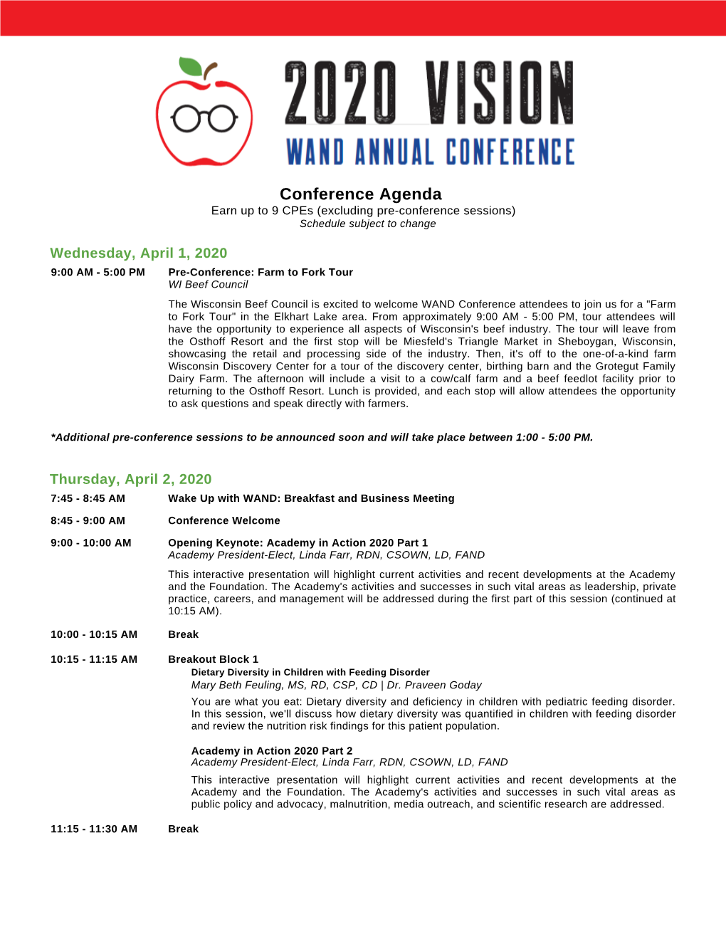 Copy of 2020 WAND Conference Sessions