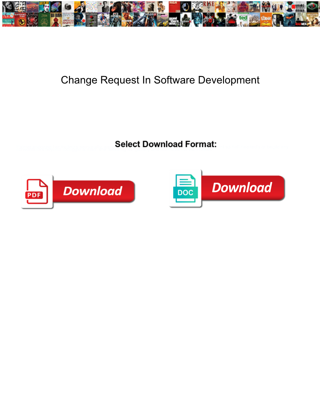 Change Request in Software Development