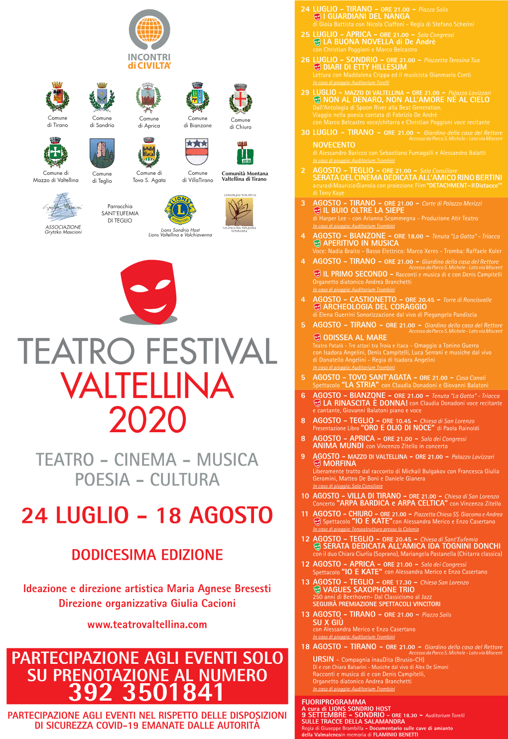 Teatro Festival Valtellina 2020