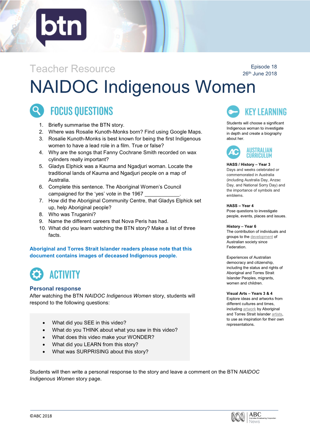 NAIDOC Indigenous Women