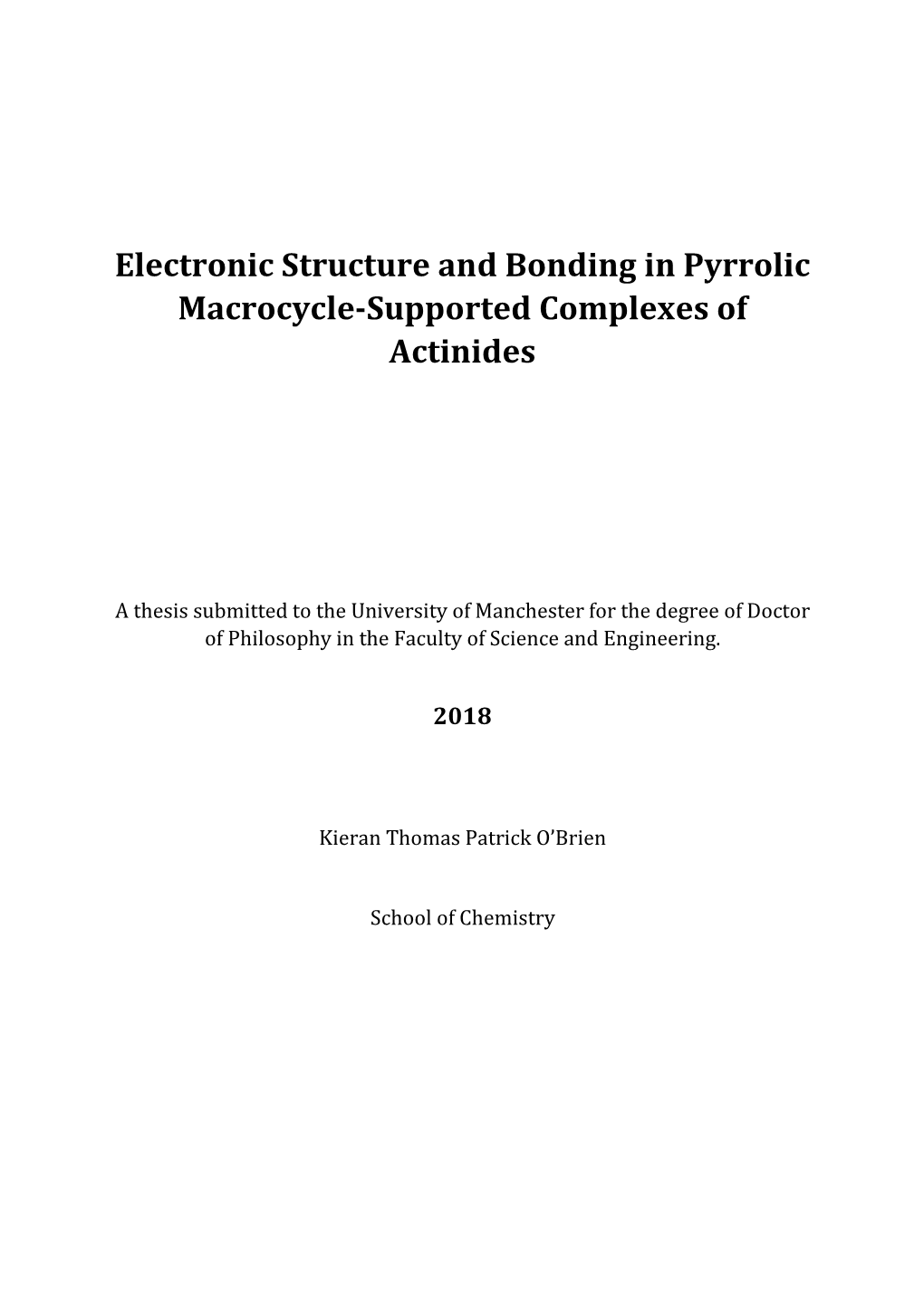 Electronic Structure and Bonding in Pyrrolic Macrocycle-Supported Complexes of Actinides