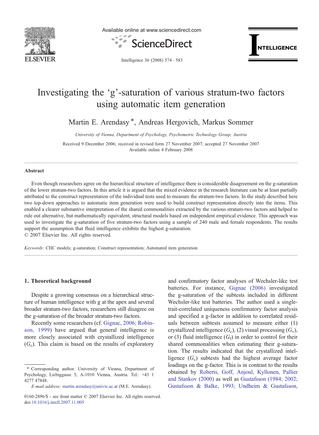 Investigating the 'G'-Saturation of Various Stratum-Two Factors Using