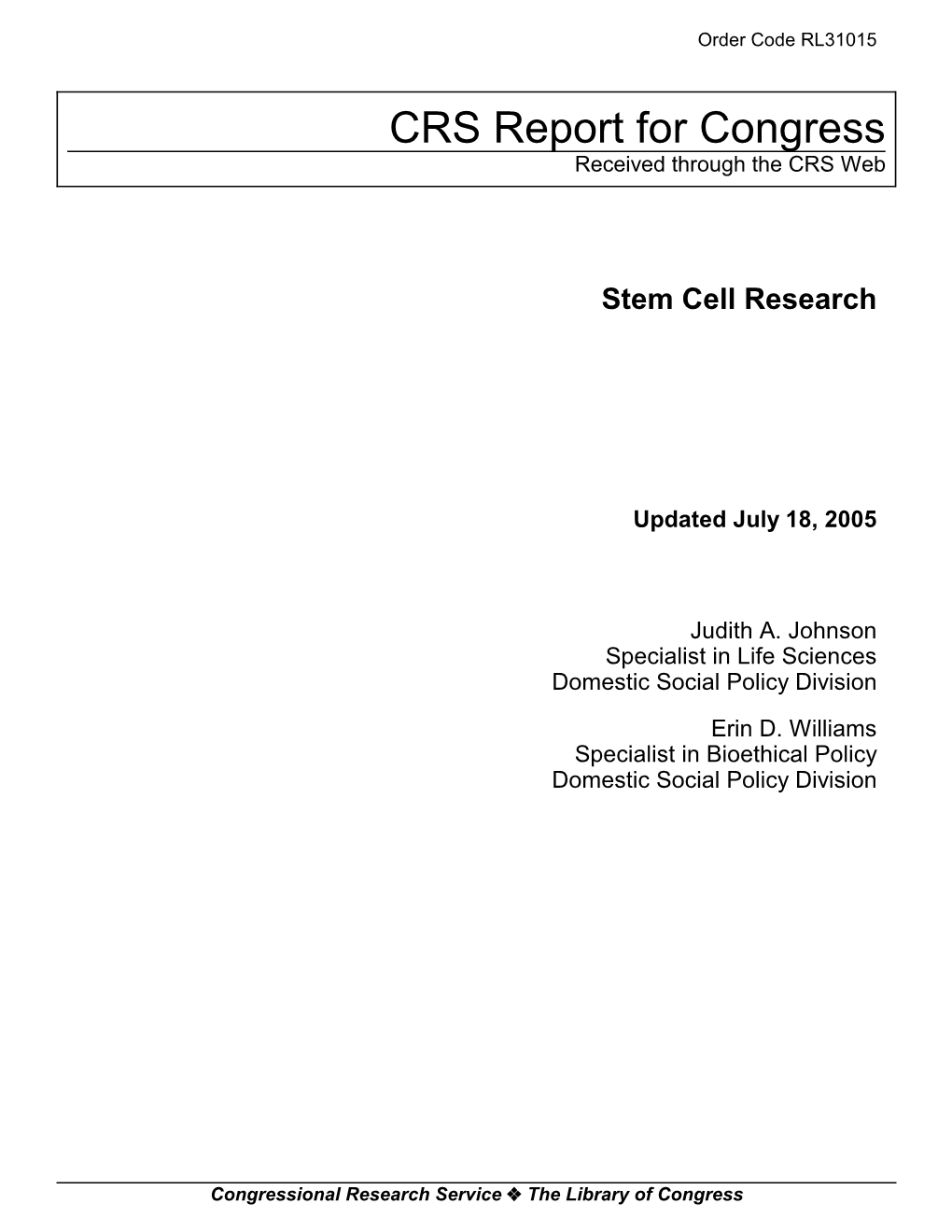 Stem Cell Research