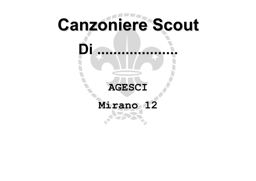 Canzoniere Scout