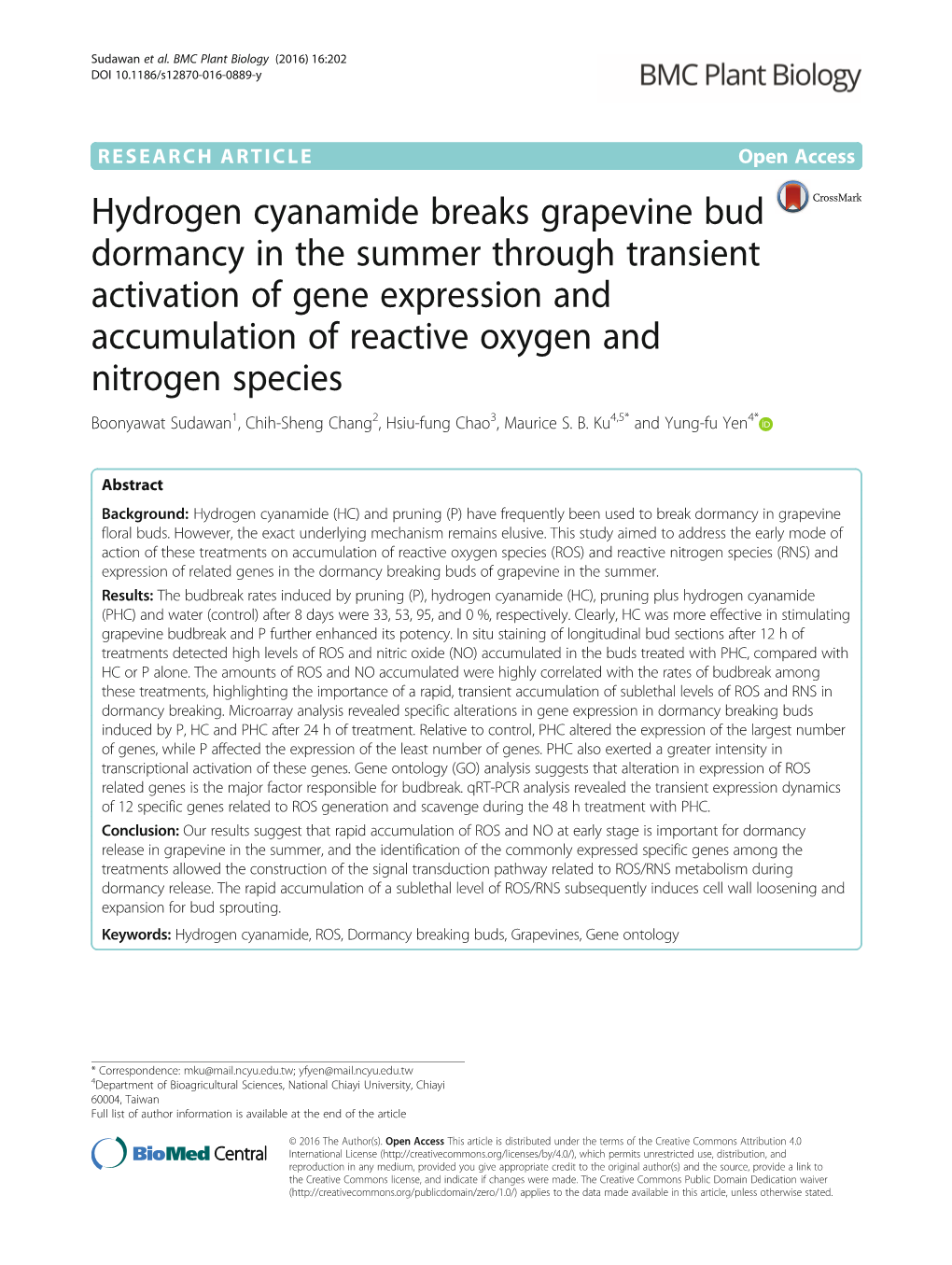 Hydrogen Cyanamide Breaks Grapevine Bud