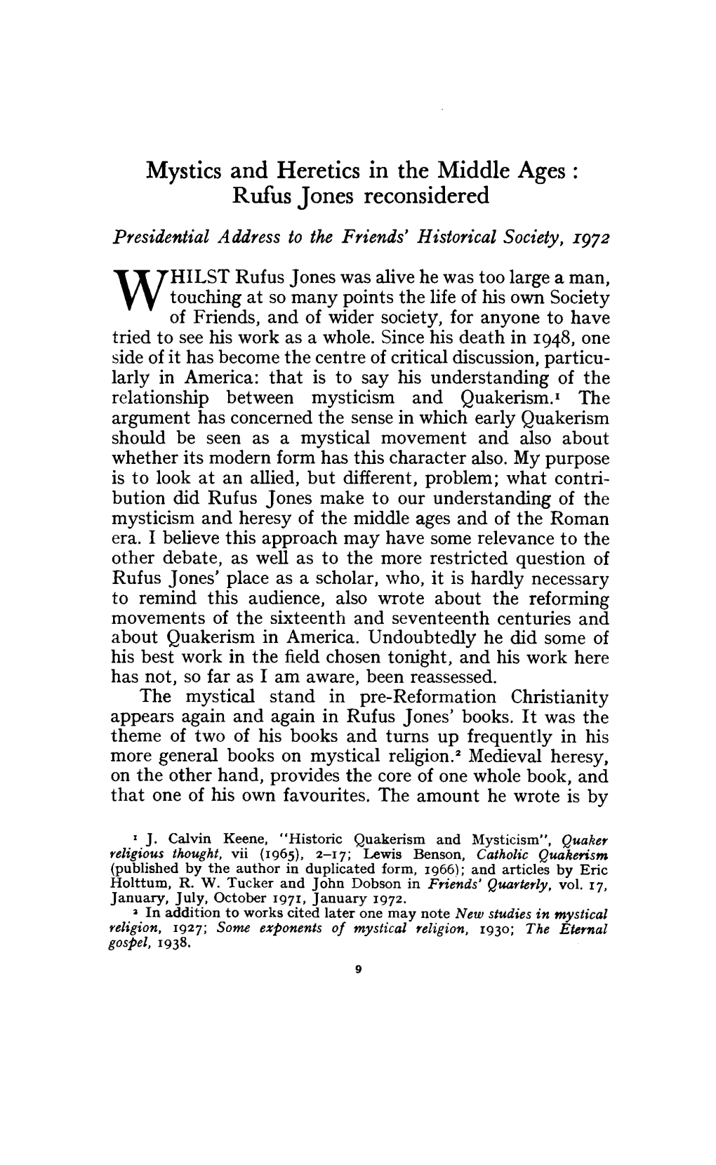 Mystics and Heretics in the Middle Ages