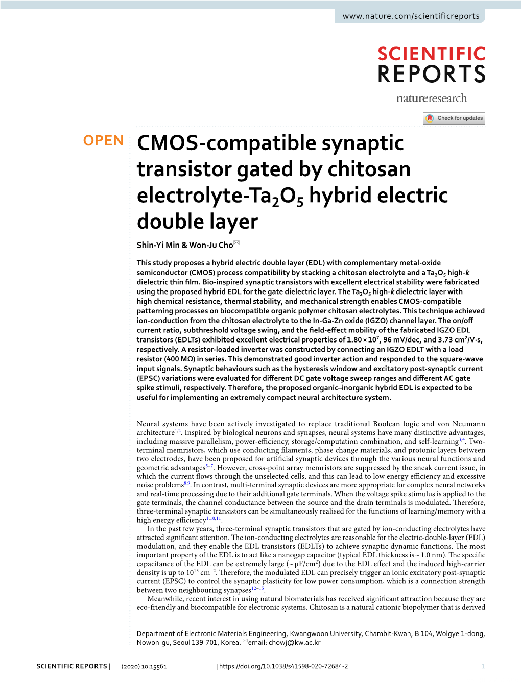 CMOS-Compatible Synaptic Transistor Gated by Chitosan Electrolyte