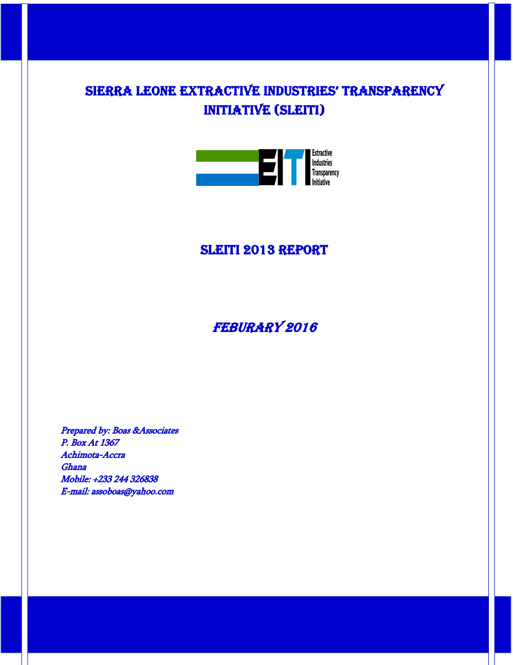 Sierra Leone Extractive Industry Transparency Initiative